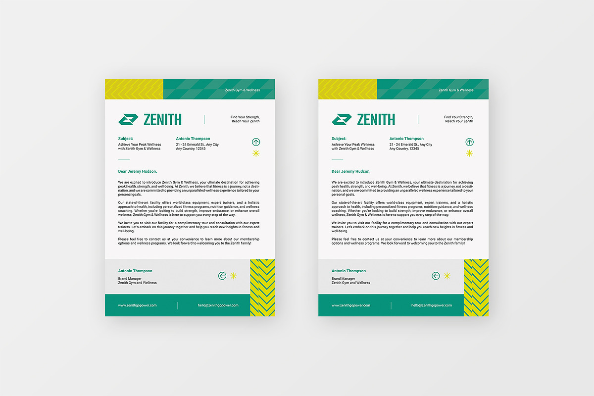 Zenith - Letterhead Template, a Print Template by StreaksideStd (Photo 3 of 3)