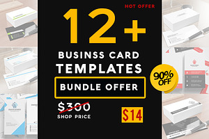 12 Mega Business Card bundle, a Business Card Template by Graphic Origin