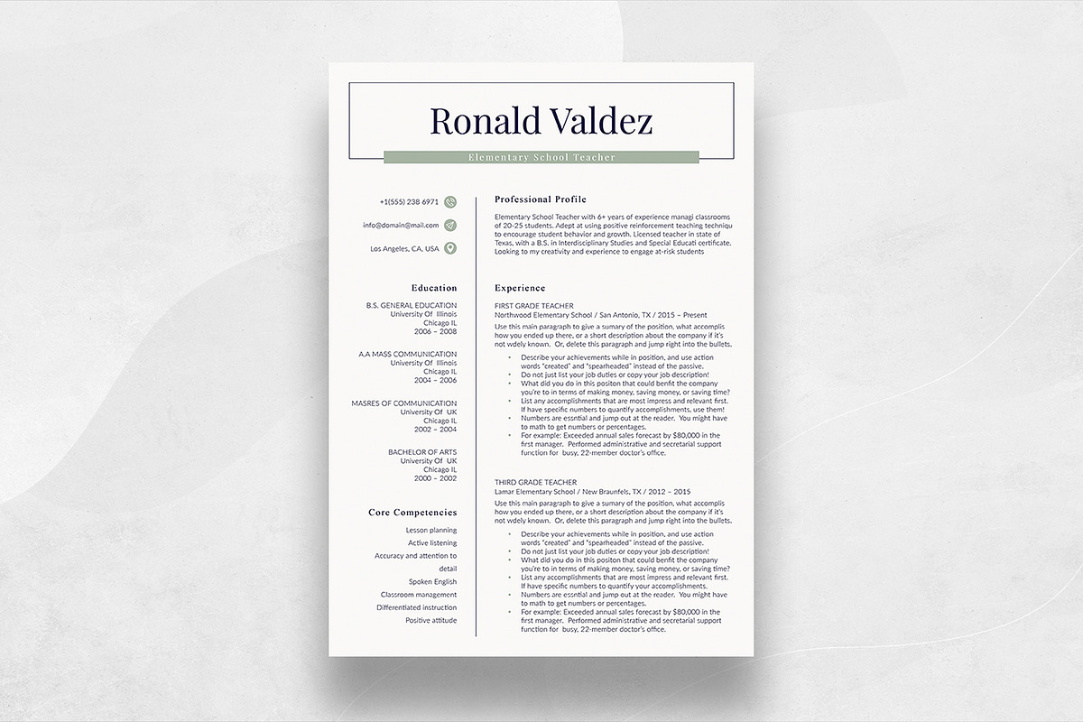 Modern Resume Template, a Resume Template by DesignDevisers (Photo 3 of 10)