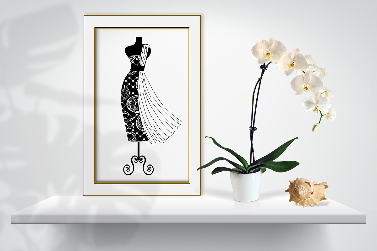 Dress Form Silhouettes AI EPS PNG, an Illustration by FrankiesDaughtersDesign (Photo 6 of 6)