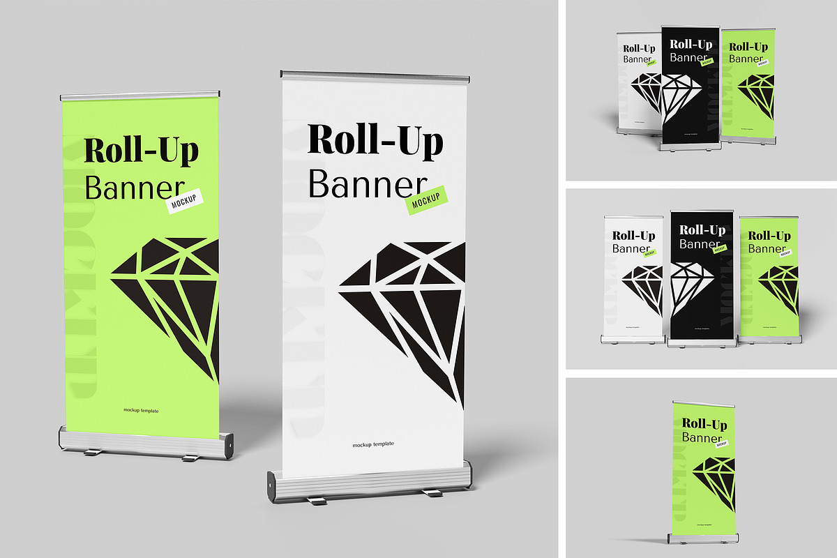 Roll Up Banner Mockup, an Advertising Mockup by Pikachudesign (Photo 1 of 5)