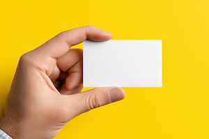Hand holding blank white card, a Business Photo by MistyDay