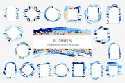 Abstract blue & gold Acrylic smears, an Object Graphic by Julie&Taily (Thumbnail 7 of 21)
