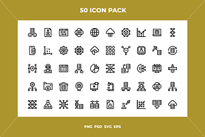 Datascience icons, an Outline Icon by Wencory