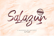 Salazur Brush Font, a Script Font by khurasan (Thumbnail 1 of 5)