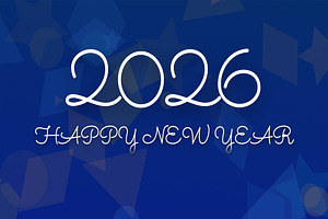 2026 Happy New Year Banner, a Background Photo by Vectorium Studio