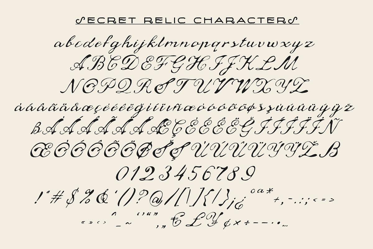 Secret Relic Archive Fading Script, a Script Font by Struvictory.art (Photo 4 of 9)
