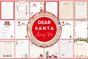 Dear Santa Activity Pack, a Stationery Template by Shumaya