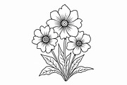 Botanical Line Art Coloring Sheets, an Illustration by balal (Thumbnail 7 of 9)