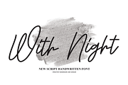 With Night | Script Font, a Script Font by Scratchones (Thumbnail 1 of 8)