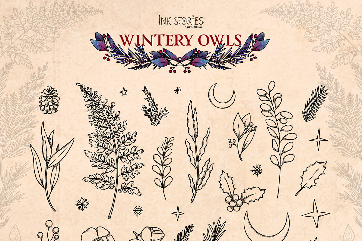 Wintery Owls, an Animal Illustration by Ink Stories (Photo 9 of 26)