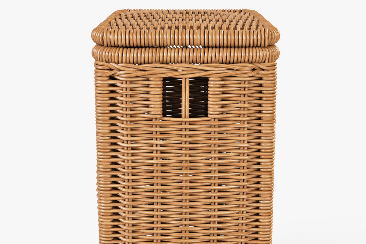 Wicker Laundry Hamper 08 Natural, an Object 3D Model by Markelos (Photo 5 of 10)