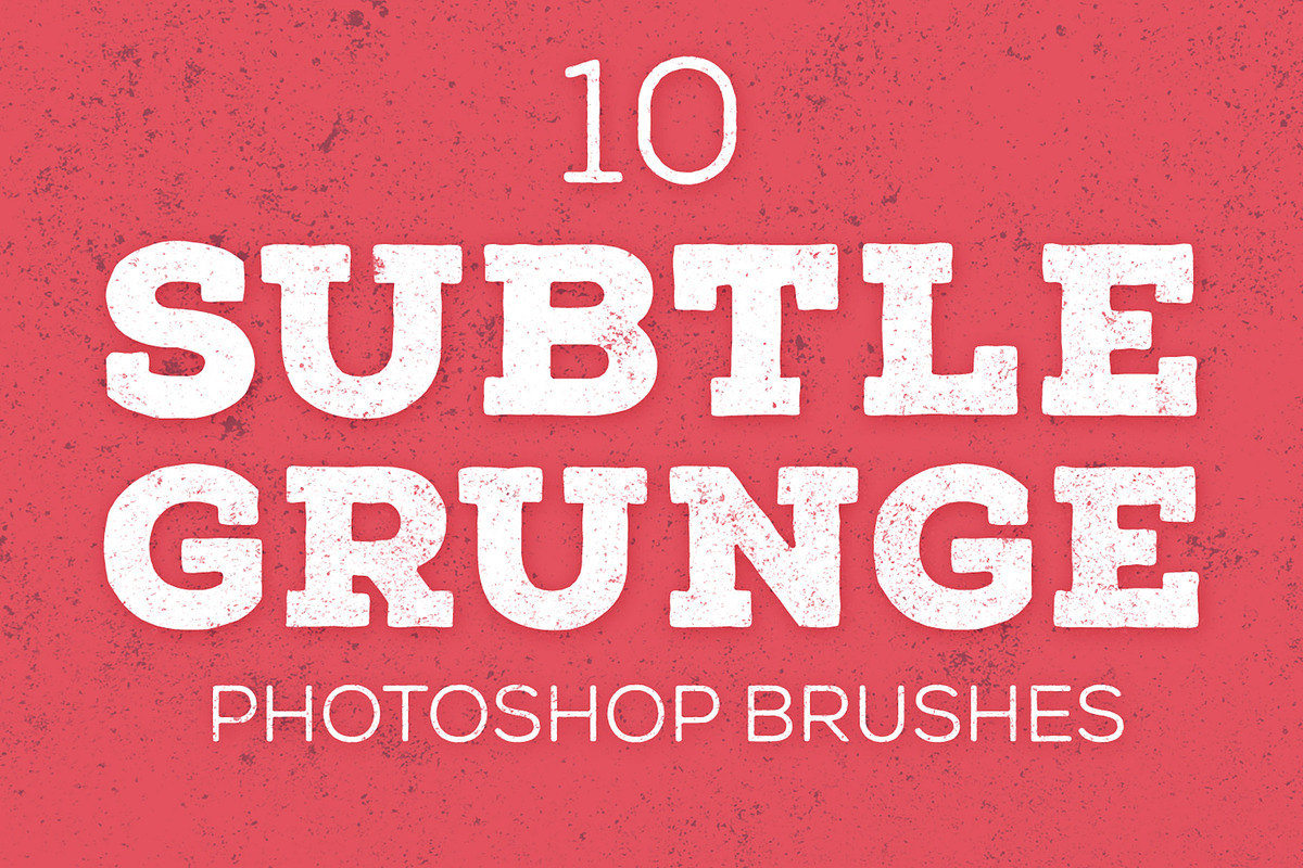 10 Subtle Grunge Photoshop Brushes, a Brush Add-On by Spoon Graphics (Photo 1 of 3)