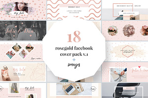 Rosegold Facebook Cover Pack