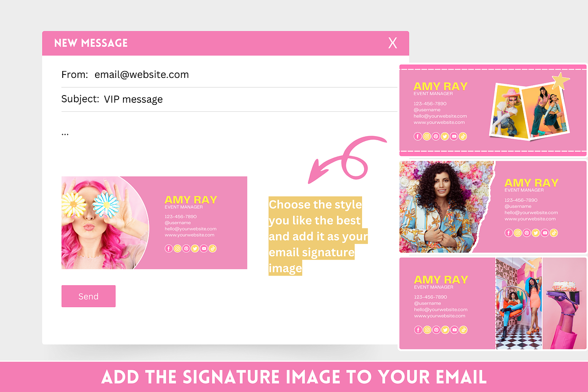 Colorful Email Signature Templates, an Email Template by SunshineStudioBoutique (Photo 4 of 9)