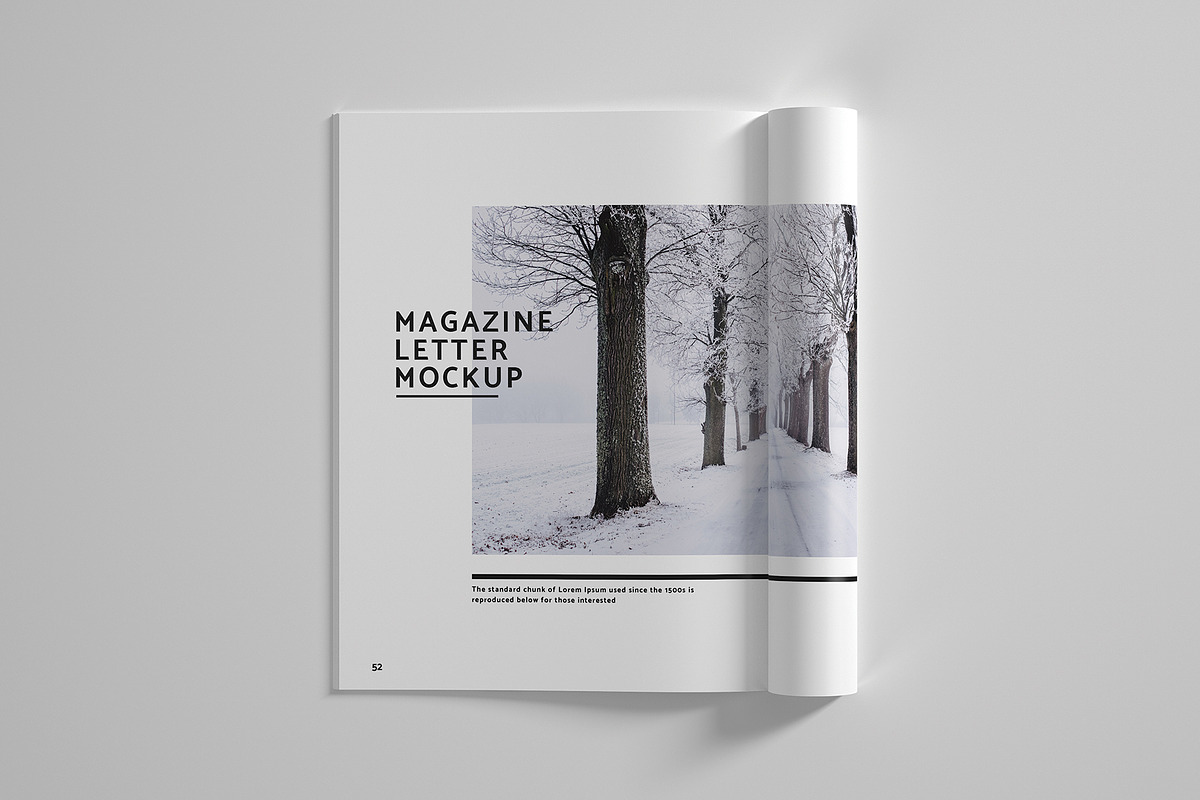 Us Letter Magazine Mockup, a Print Template by AlkStudio (Photo 6 of 14)