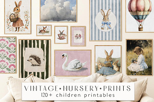 Vintage Nursery Prints Bundle