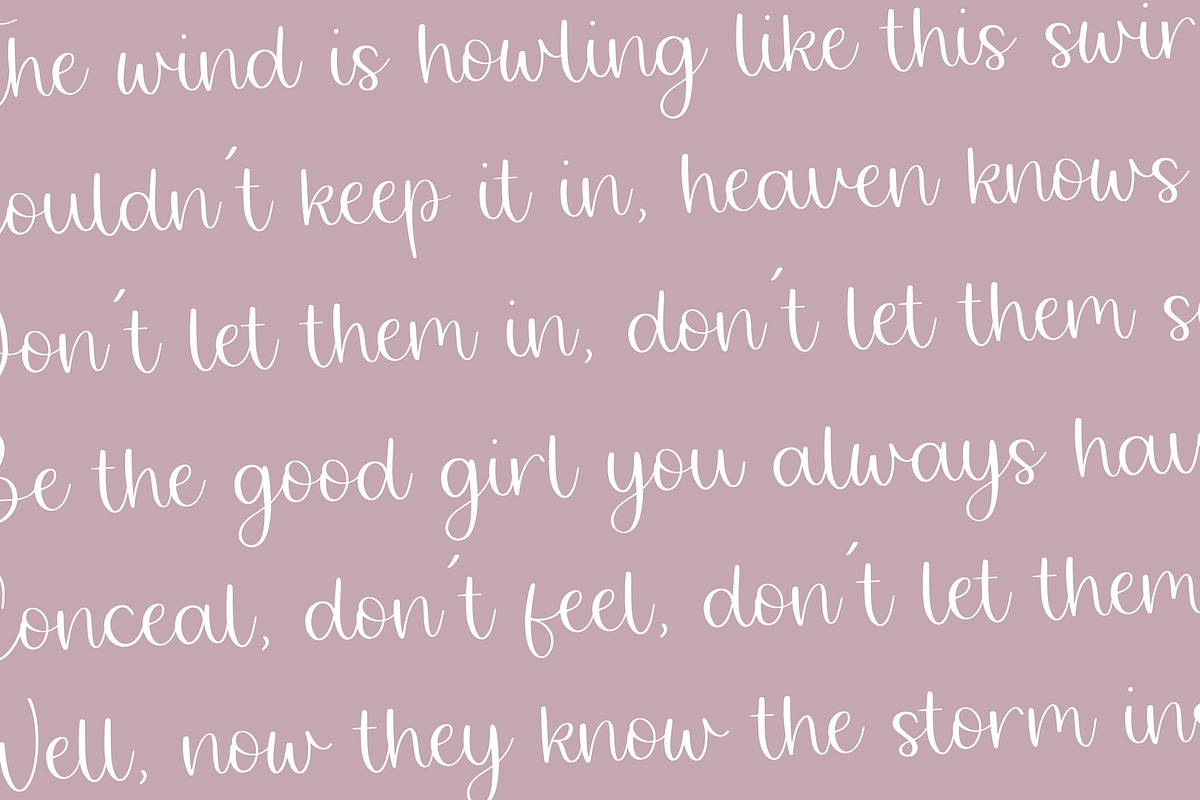 Twirly Ballerina Handwritten Font, a Script Font by Balpirick Studio (Photo 5 of 7)