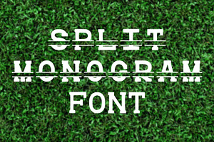 Split Monogram Font TTF OTF WOFF