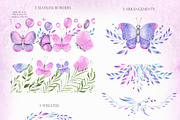 Watercolor butterflies clipart, an Illustration by OrangePeafowlArt (Thumbnail 5 of 9)