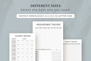 Calories Tracker Printable Planner