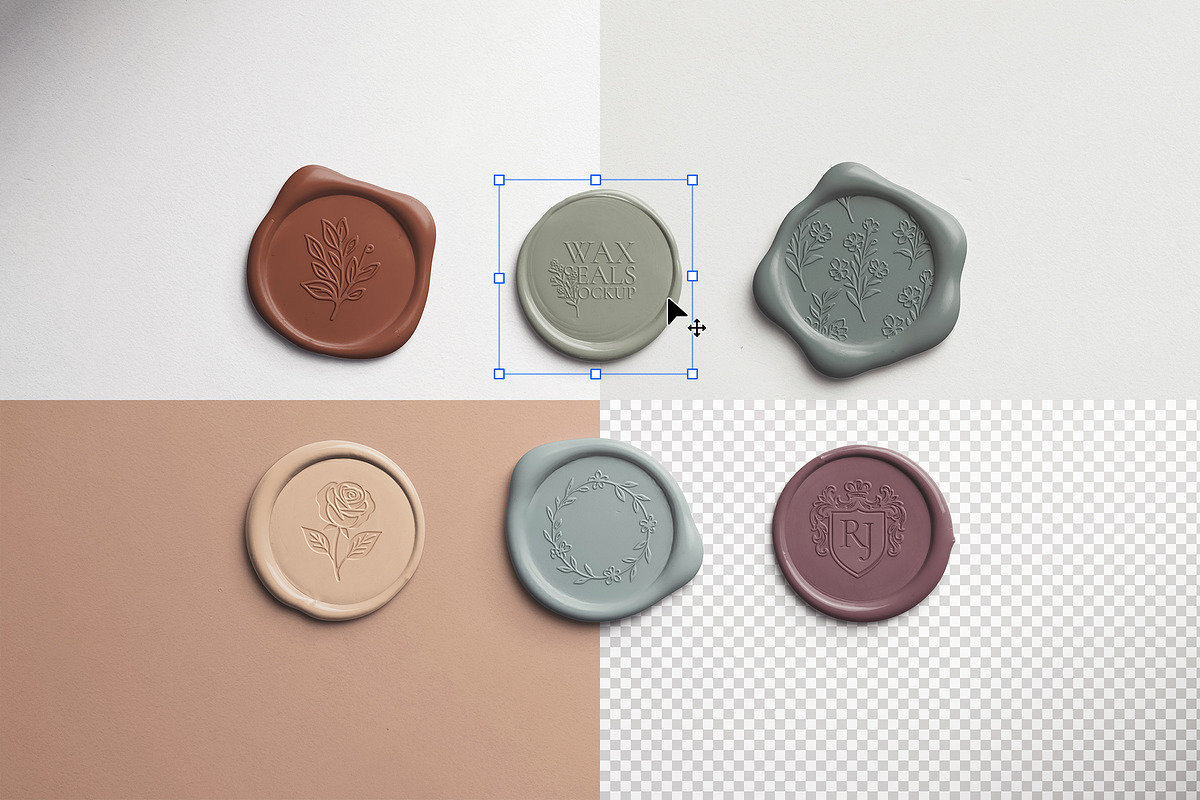 Wax Seals Mockup, a Product Mockup by Custom Scene (Photo 4 of 11)