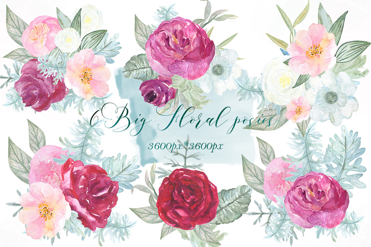 Dusty miller & english roses, an Illustration by LABFcreations (Photo 4 of 8)