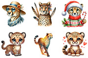 Watercolor Cheetah Clipart, an Illustration by DreamArtGraphic (Thumbnail 4 of 5)
