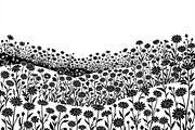 60 Daisy Flower Field Silhouette, a Seasonal Illustration by Amazin_art (Thumbnail 30 of 35)