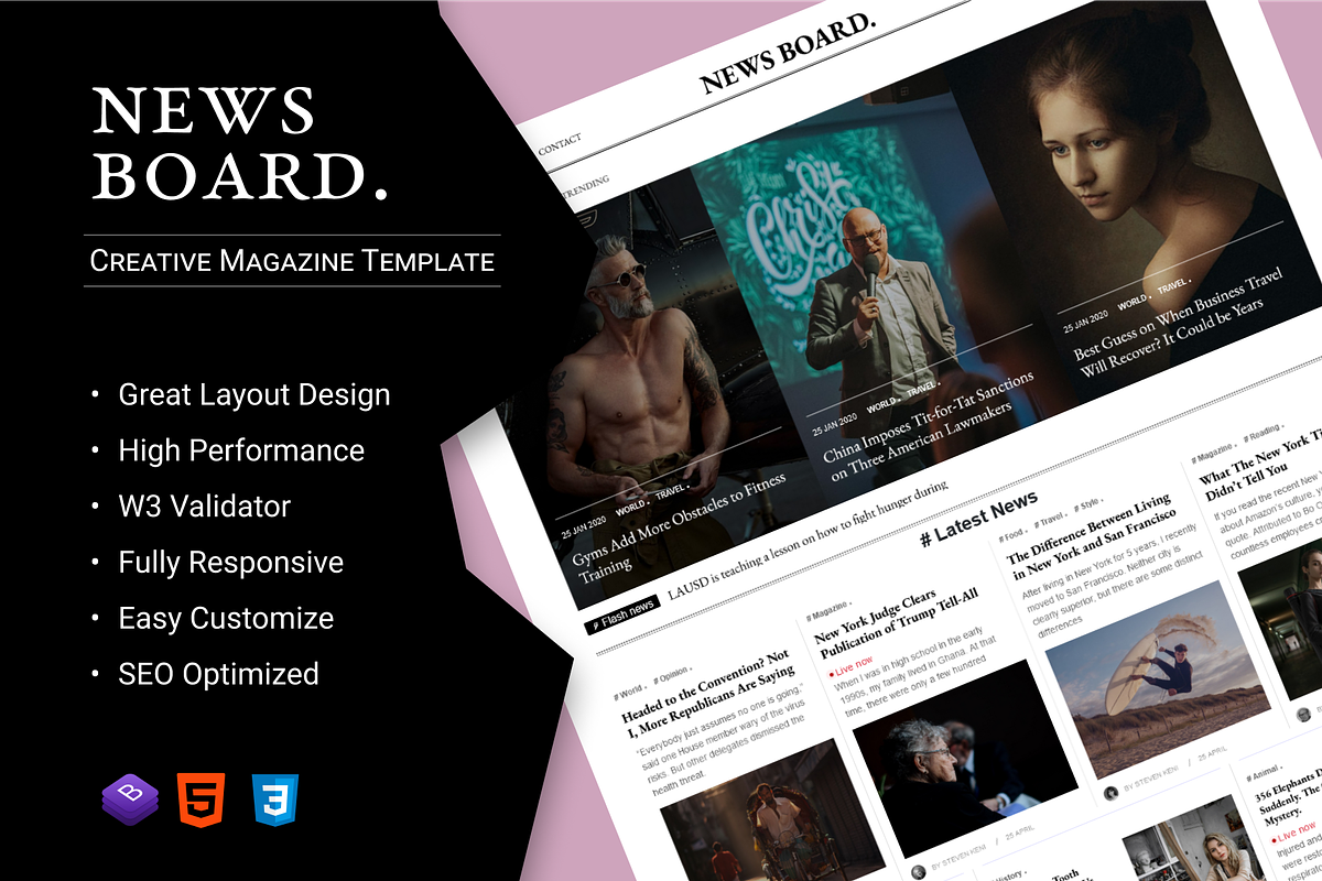 Newsboard - Publisher HTML Template, a HTML Template by AliThemes (Photo 1 of 2)