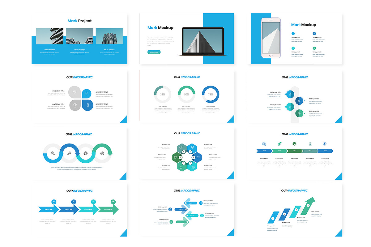 Mark - Powerpoint Template, a Presentation Template by AQR Studio