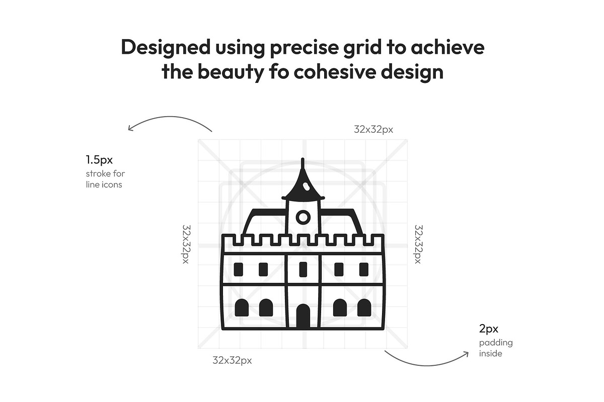 European landmark Icons, an Outline Icon by Prosymbols (Photo 3 of 8)
