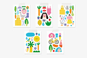 FUNNY SUNNY Graphics Bundle, an Illustration by Katerina Osa (Thumbnail 4 of 19)