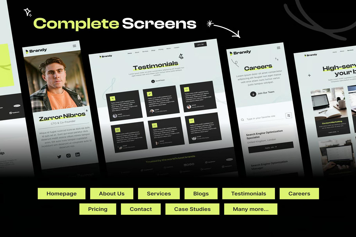 Brandy Digital Marketing Agency UI, an UI Kit Template by Creative Perspective (Photo 4 of 8)