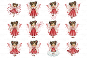 Whimsical Valentine Fairy Clipart, an Illustration by Markicha Art (Thumbnail 2 of 5)