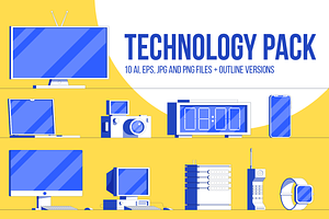 Technology illustration pack