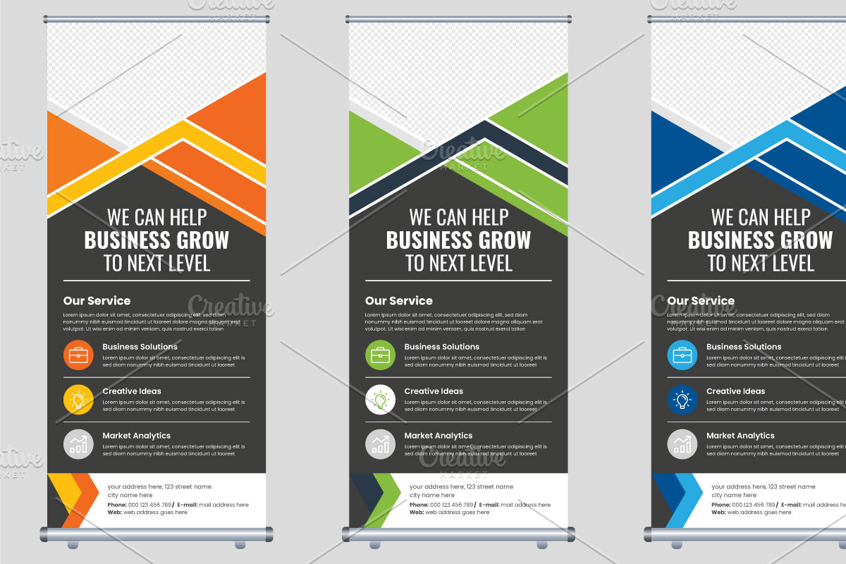 Corporate business roll-up x banner, a Stationery Template by SouravDesign (Photo 1 of 2)