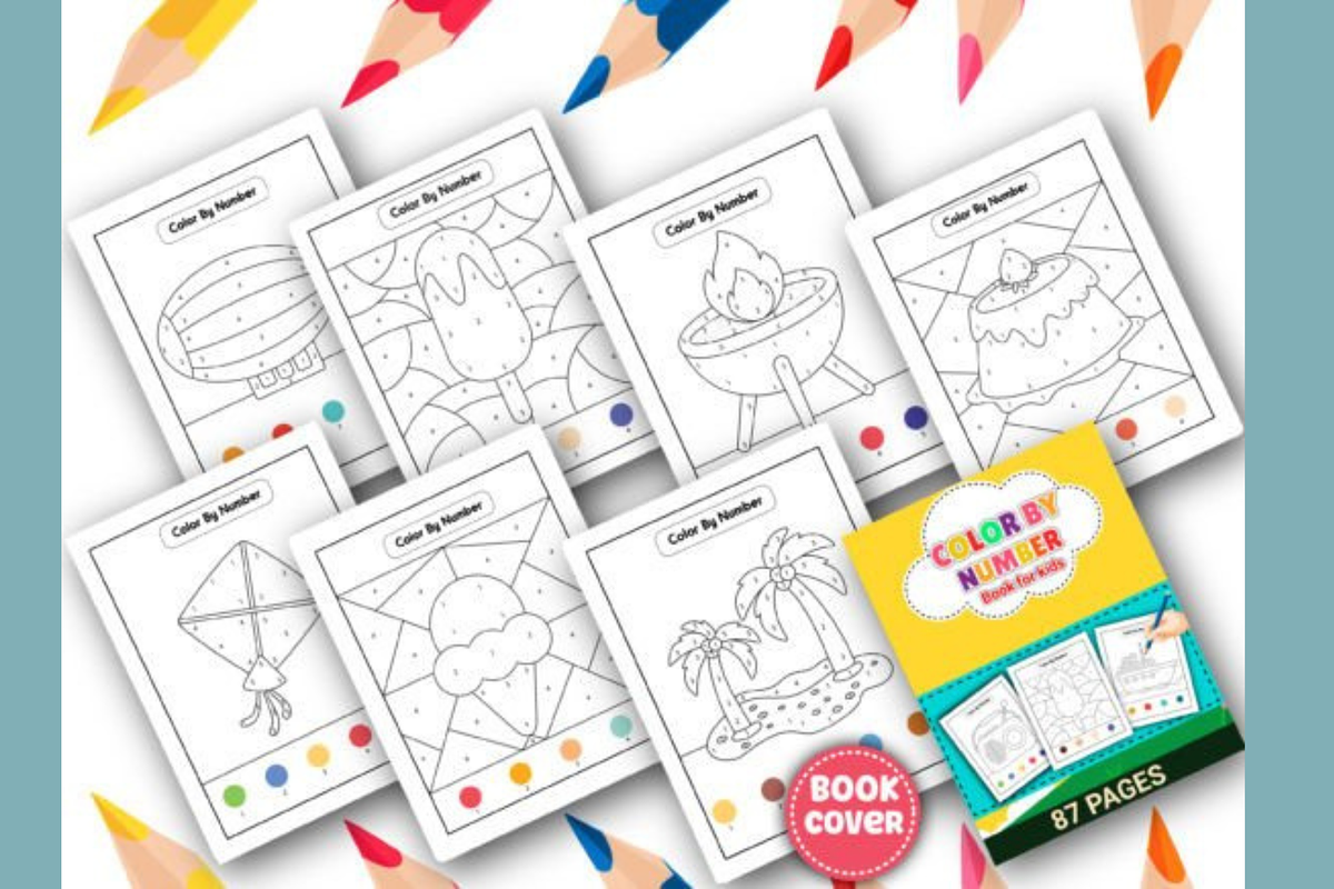 Color by Number Coloring Pages, an Education Illustration by shopcosm (Photo 2 of 2)