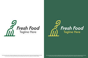 Healthy Food Logo Design Template, a Branding & Logo Template by Morvana Crew