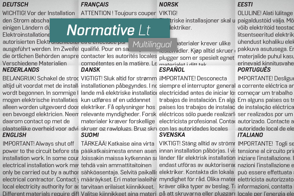 Normative Lt - 12 fonts preview 5