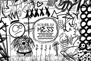 Scribbled Mess Hand Drawn Clipart