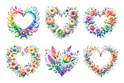 heart-shaped spring floral clipart, an Illustration by Daily.Designs (Thumbnail 5 of 5)