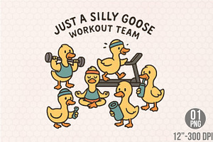 Funny Fitness Goose PNG, a Graphic by Designking