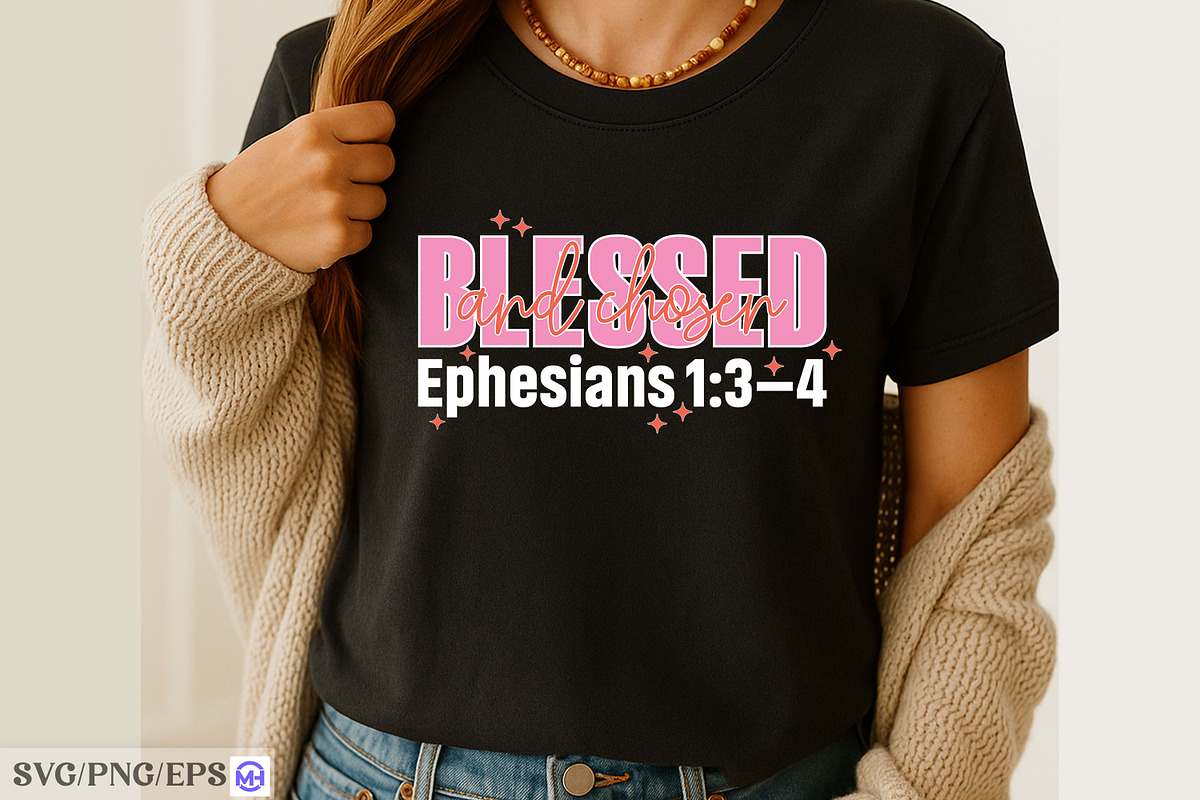 Blessed and Chosen SVG Ephesians, a Graphic by mh_arif (Photo 1 of 2)