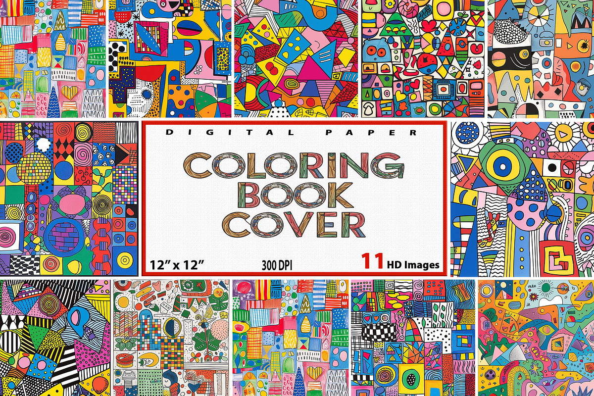 Coloring Book Cover Pattern, a Pattern Graphic by Printable Treasure (Photo 1 of 4)