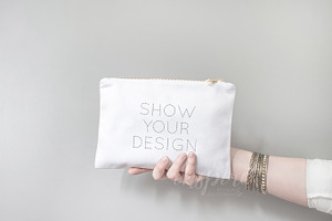 Cosmetic Make Up Bag Mockup PSD +JPG