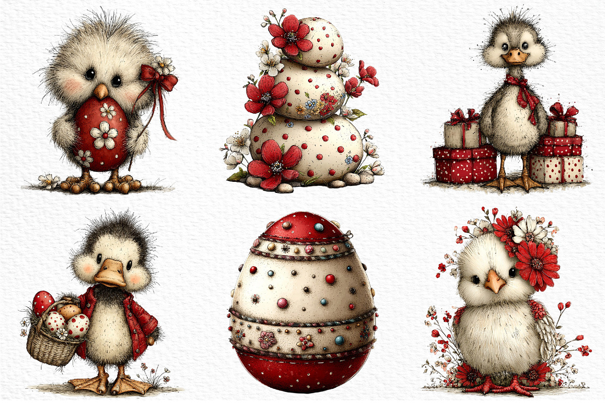 Whimsical Polka Dots Easter Clipart, an Illustration by Craft Nest (Photo 5 of 11)