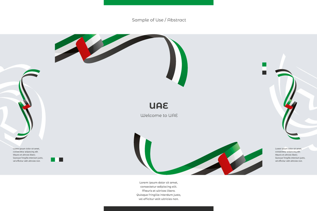 UAE flag ribbon vector, a Templates & Theme by Simbos (Photo 9 of 9)