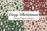 Cosy Christmas Repeat Pattern, a Pattern Graphic by Forest Lily (Thumbnail 1 of 10)