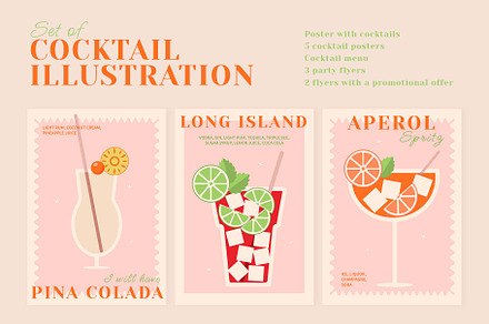 Cocktail collection, a Flyer Template by Yana Kravchenko Design